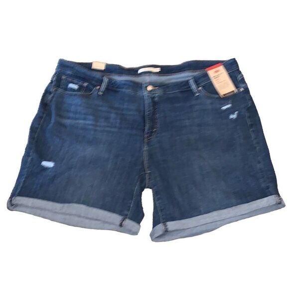 Levi’s Mid Length Dark Wash Classic Shorts 24W - Picture 1 of 4
